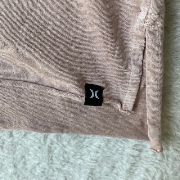 Hurley Tiger Tree Tank Top Women M Taupe Biker Cottagecore Raw Hem Beach NWT - Picture 4 of 10